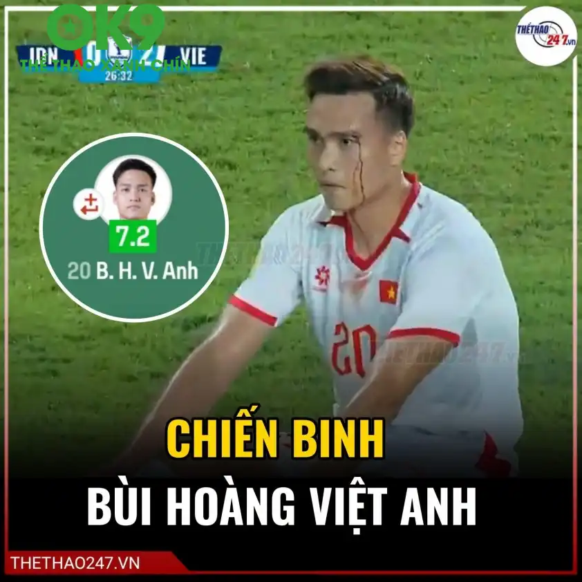 Việt Anh đã khóa chặt tiền đạo Baker cao 1m96 của đội bạn. Việt Anh đã khóa chặt tiền đạo Baker cao 1m96 của đội bạn.